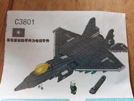 F22 Raptor Kampfjet aus Klemmbausteinen