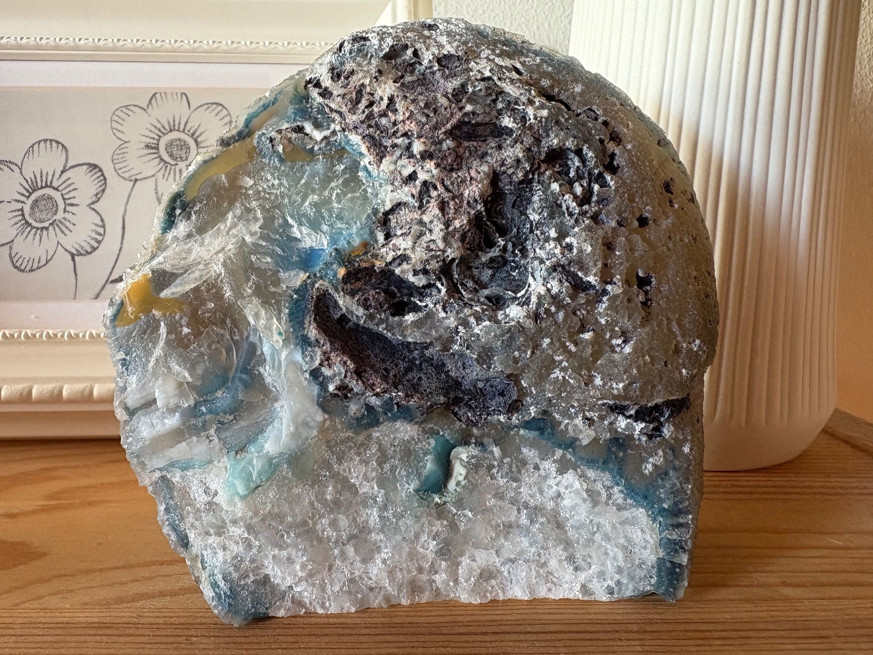 Minerali & Pietre curative: Achat Kristall-Geode Türkis einzigartiger Edelstein – Usato da Chur venduto da smart.shopper 6