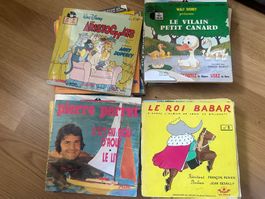 Lot 40 disques 45 tours enfants Disney, Babar, Perret etc