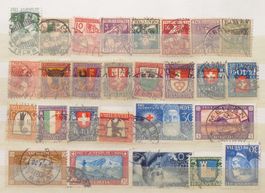 PRO JUVENTUTE: Des timbres oblitérés des années 1913 à 1932