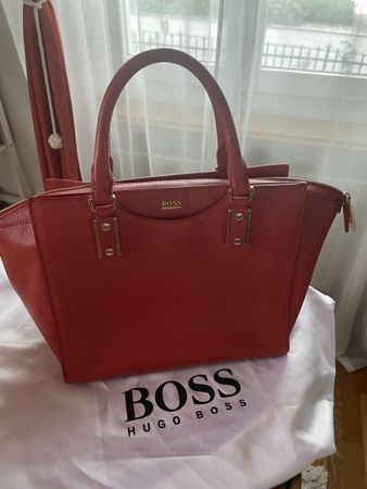 BOSS Hugo Boss Damen Handtasche Rot-orange–inkl.Staubbeutel 