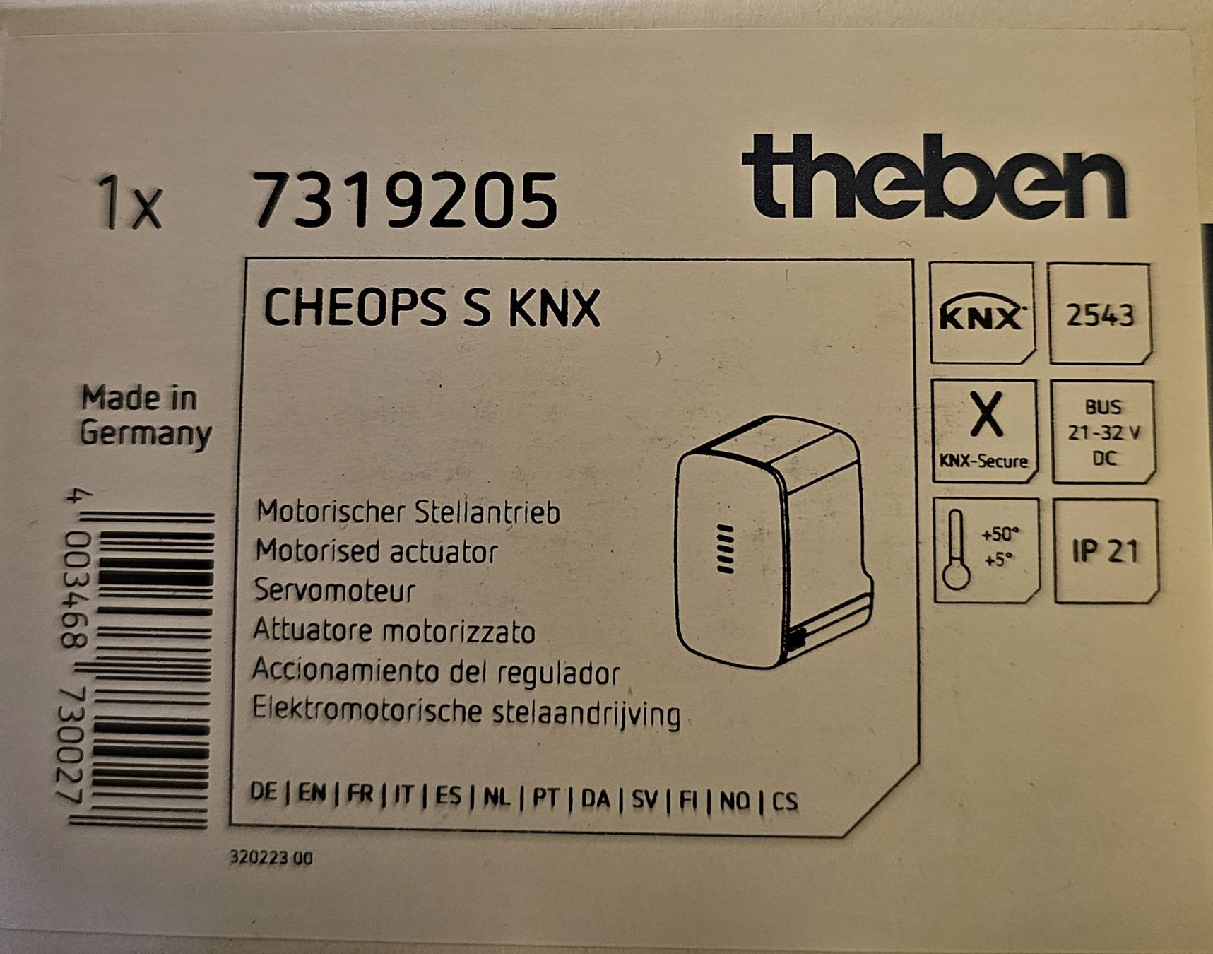 Componenti elettronici: Theben Cheops S KNX Stellantrieb – Nuovo e nell'imballaggio originale da Chur venduto da Sihar 1