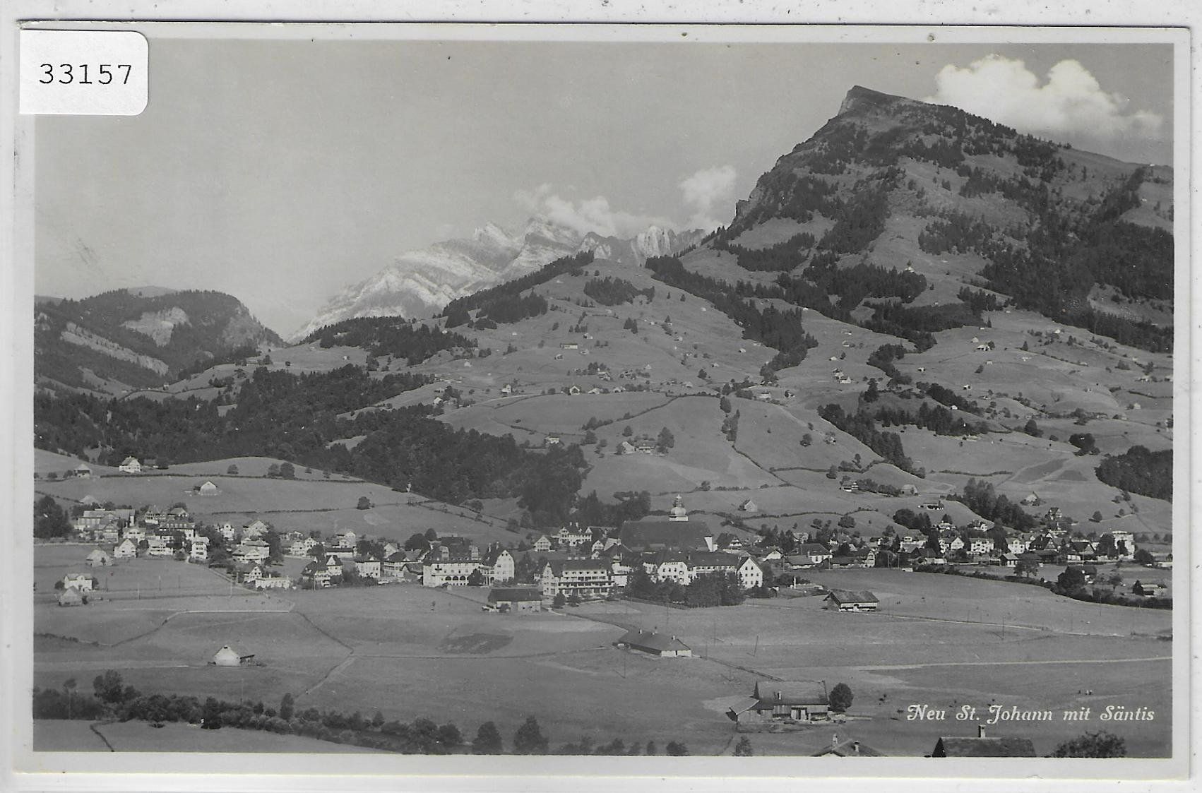 Cartoline postali: Neu St. Johann mit Säntis – Usato da Ettingen venduto da Kartenplanet