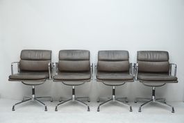 Original Vitra Eames Soft Pad EA207 Leder beige Vintage