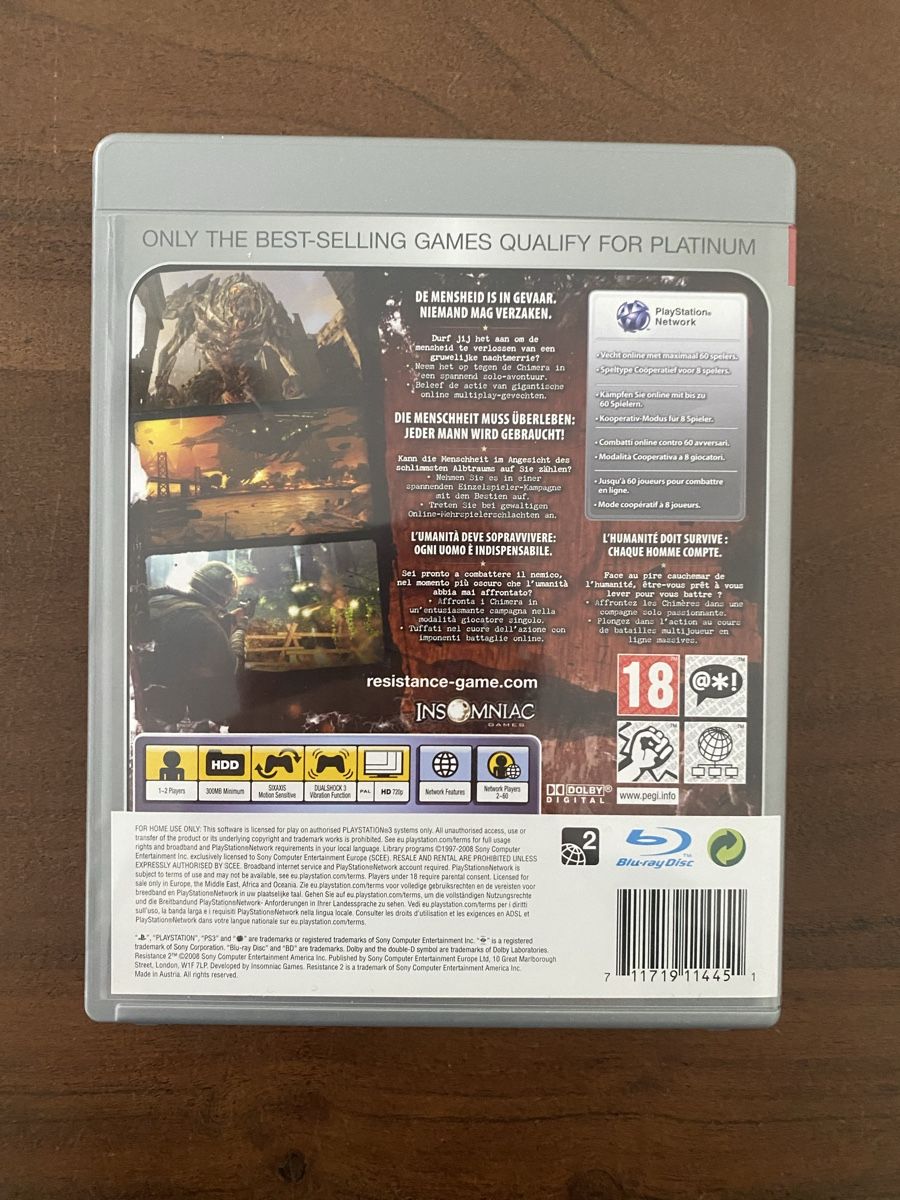 Sony Giochi: Resistance 2 für PS3 – Usato da Thunstetten venduto da Virus_33 2