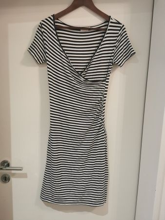 KLEID WICKEL-OPTIK, GESTREIFT, GR. S