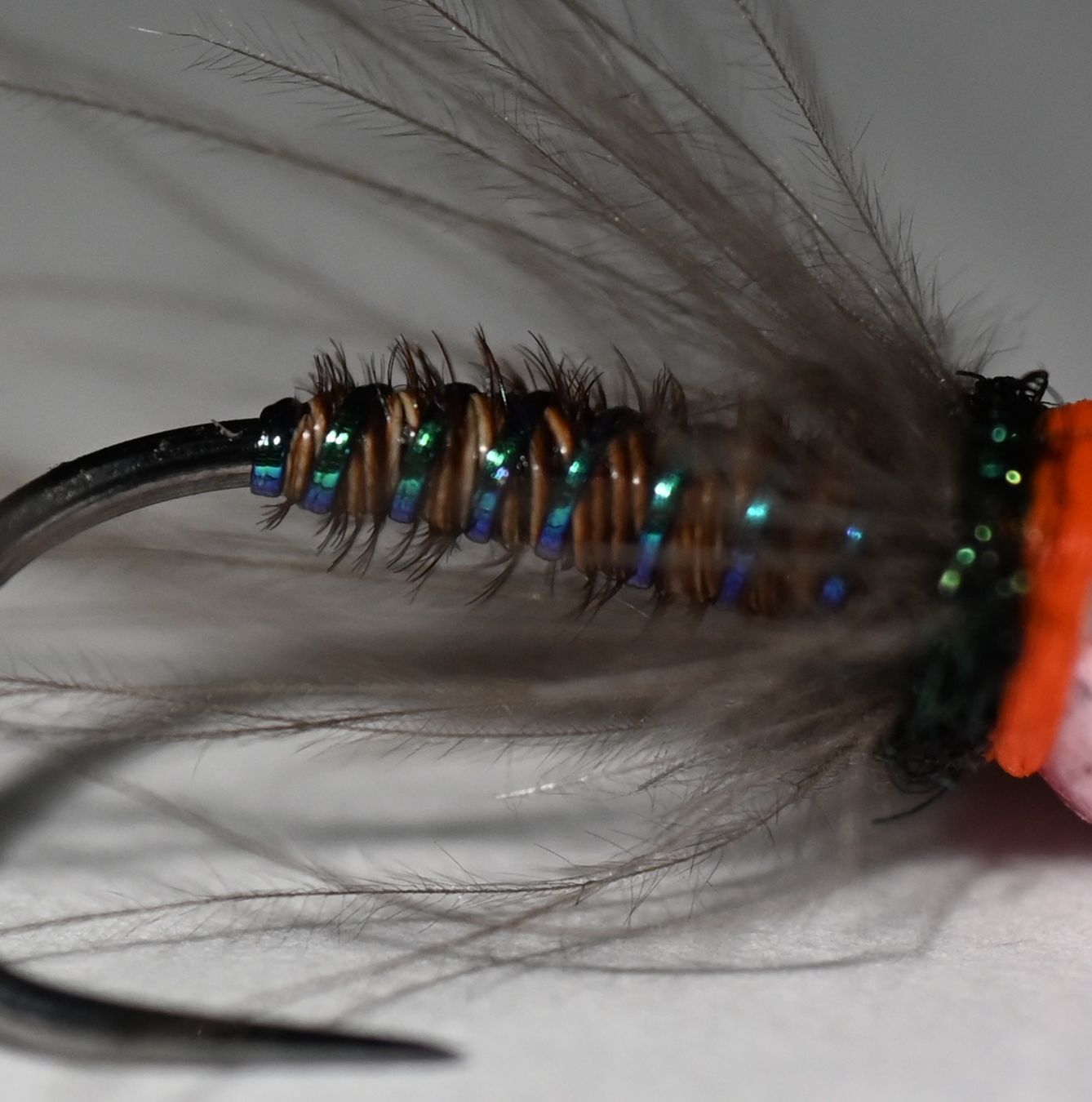 Esche: Orange & Blau/Pfau Nymph – Nuovo (secondo la descrizione) da Degersheim venduto da HookedOnTheFly 1