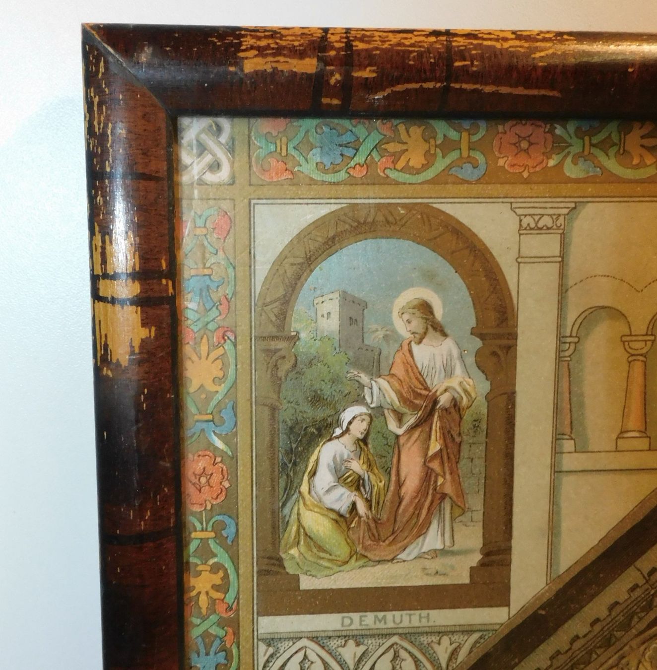Grafica & Litografie: Bilderrahmen antik Religöser antike Graphik Litho – Usato da Sursee venduto da 76 3