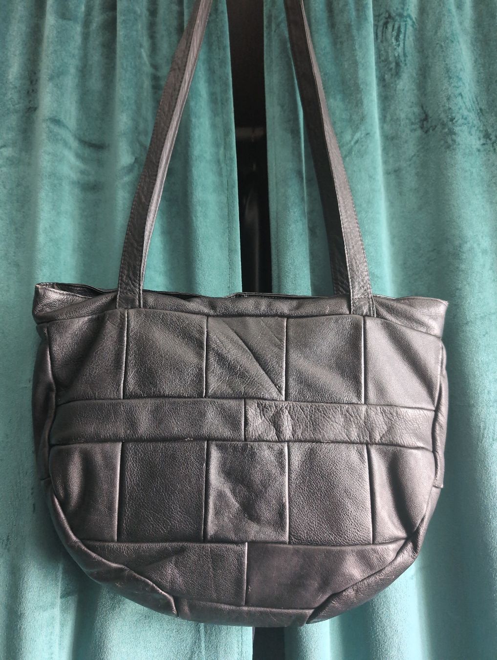 Sacs femmes: Patchwork Ledertasche schwarz Damen Tasche Vintage – D'occasion à Busswil BE par MissMuffin 3