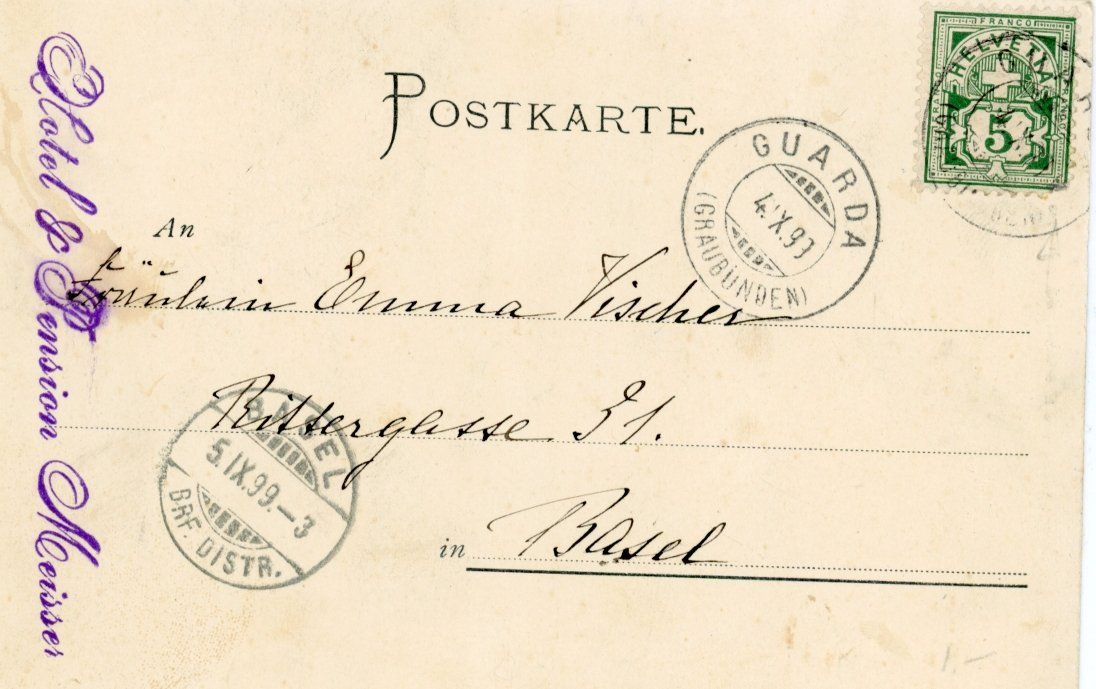 Cartes postales: Clozza bei Guarda   GR        um  1 8 9 9 – D'occasion à Brig par Valcards54 2
