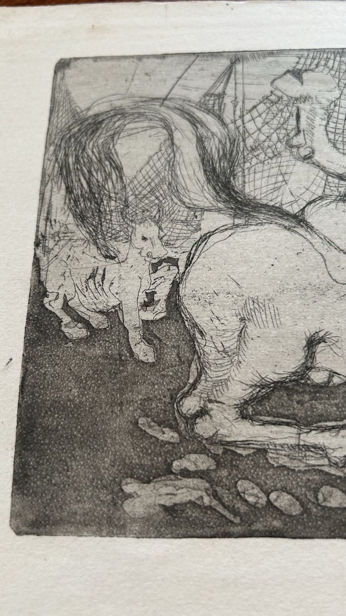 Gemälde: Radierung Minotaurus signiert Schramm – Gebraucht aus Riedholz von Frettchen63 3