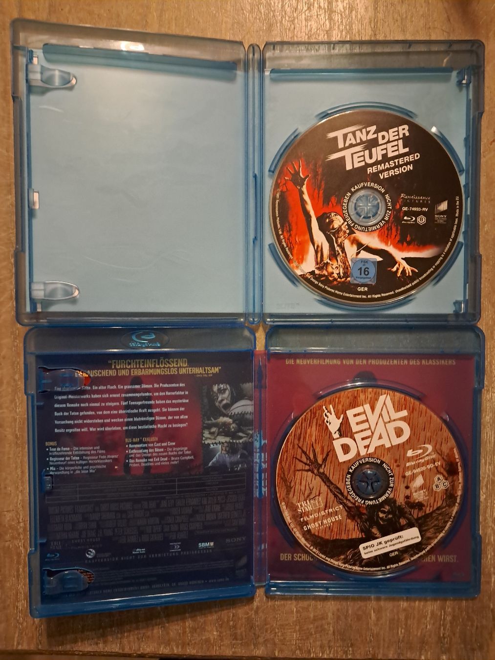Tutti i DVDs: Evil Dead / Tanz der Teufel - Original & Remake – Usato da Eschlikon TG venduto da Rare_Ware 2