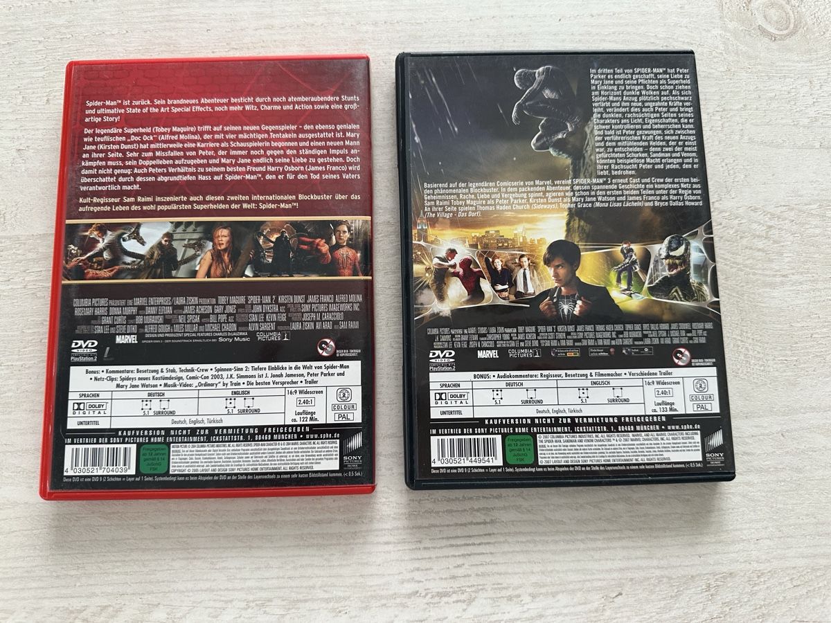 Tutti i DVDs: DVD Spider-Man 2 + 3 – Usato da Bülach venduto da Chati_ 1