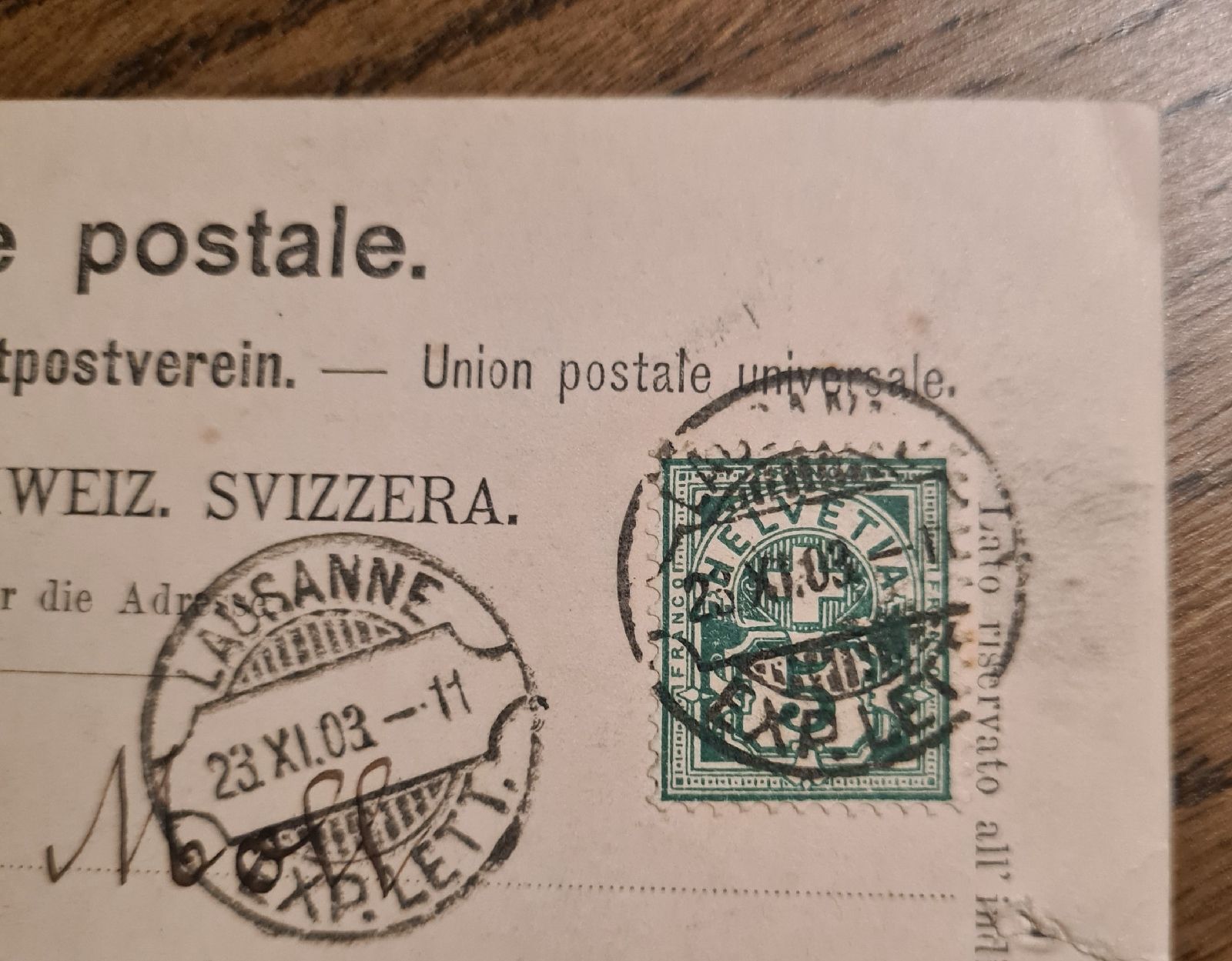 Cartoline postali: Souvenir du Lac Léman, Chatelard 1903 – Usato da Ebikon venduto da Donar50 1
