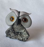 Eule Figur ist ein Naturstein Handgemacht und  einzigartig