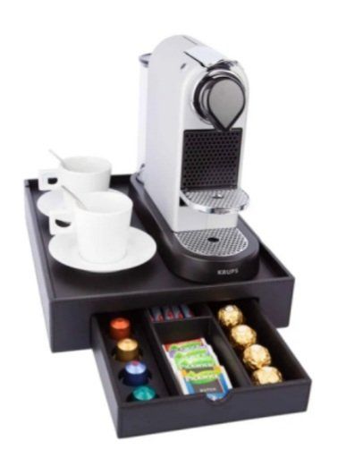 Contenitori & Simili: Krups Nespresso Schublade Organizer schwarzer Kunstleder ... – Nuovo e nell'imballaggio originale da Siebnen venduto da KiKla-Siebnen