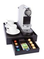 Krups Nespresso Schublade Organizer schwarzer Kunstleder ...