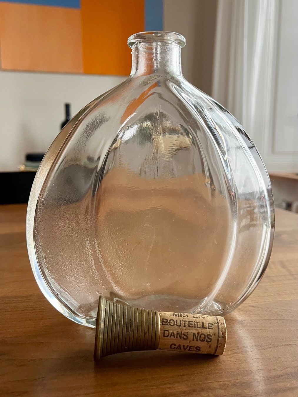 Karaffen: Vintage Whisky Karaffe Glas Messing 60er – Gebraucht aus Luzern von ppok 2