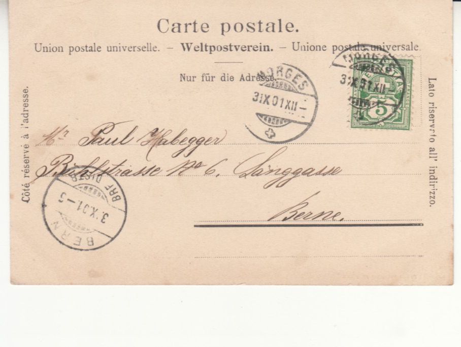 Cartoline postali: Vufflens 1901 – Usato da Bürglen TG venduto da StampGraf 1
