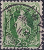 67C.a, mit Vollstempel: ZUZWYL (BE): 6.FEB.1893 +Expertise