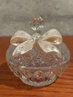 Elegant Decorative Trinket Jar with Rhinestone Bow