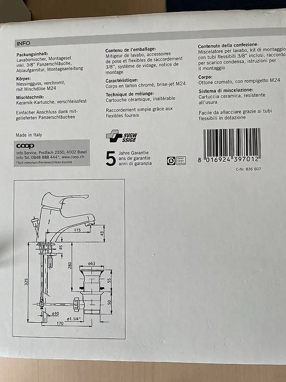 Robinetterie: Armatur – Neuf avec emballage d'origine à Köniz par renoo 1