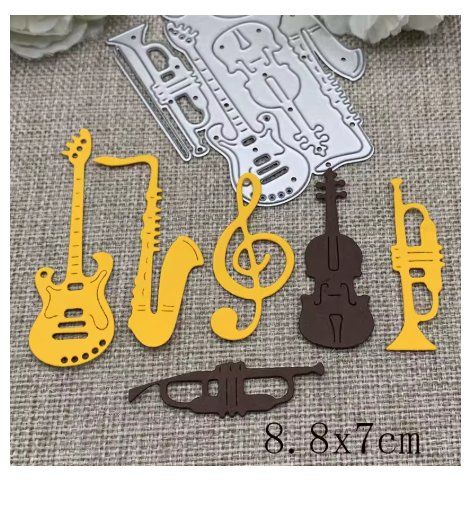 Schablonen: Neues Stanzschablonen-Set Musikinstrumente – Neu und originalverpackt aus Effretikon von wenuss 1