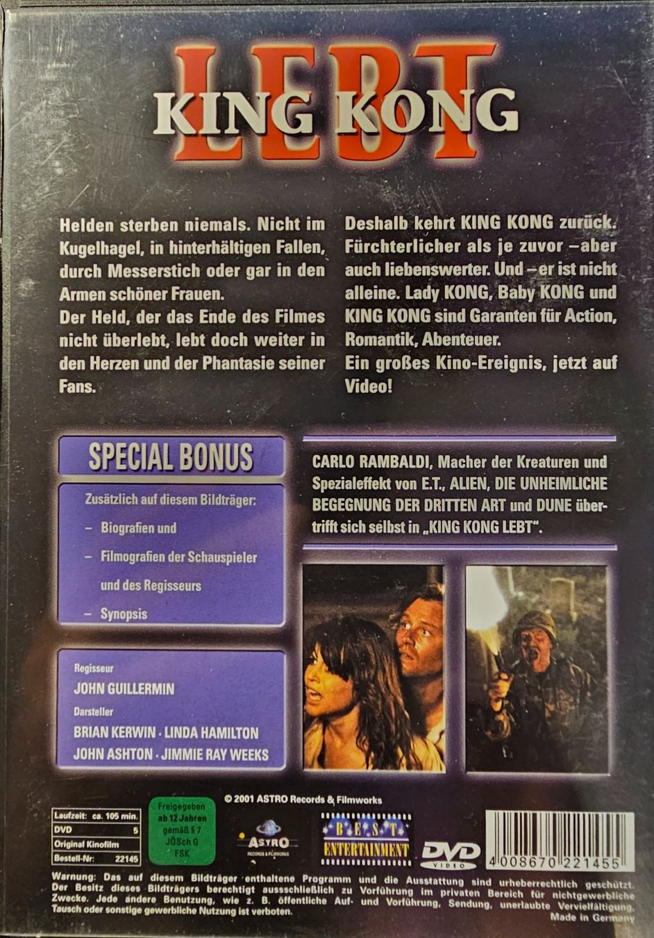 Tous les DVDs: King Kong lebt – D'occasion à Wahlen b. Laufen par Cg10 1
