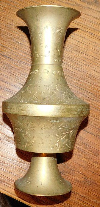 Vasen & Gefässe: Messing Konvolut, Vase, Dose, Horn, Oellämpchen – Gebraucht aus Villnachern von Niggo0 1