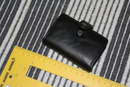 Leder Karten etui schwarz RFID Block