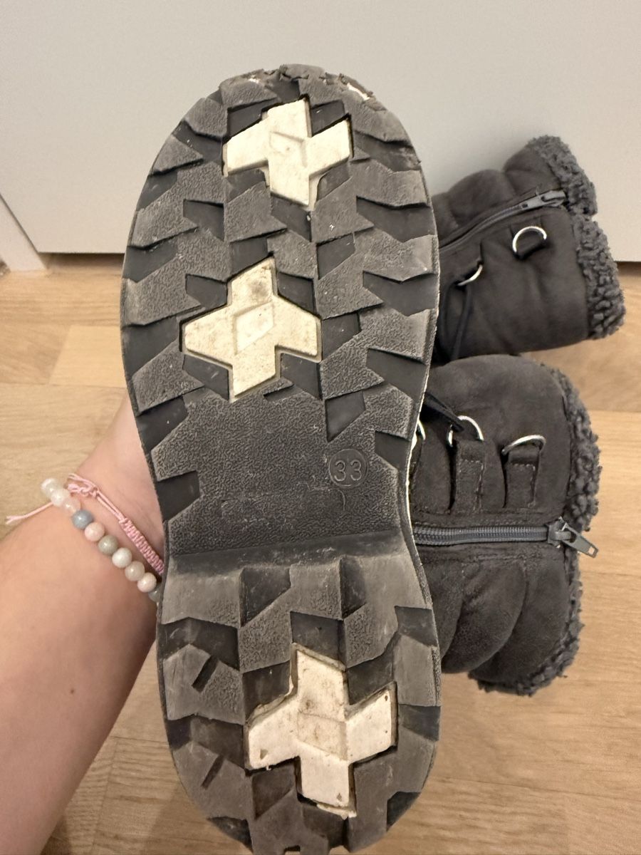 Scarpe per ragazze: Winterboots, Damen, Grau, Grösse 33 – Usato da Winkel venduto da zucchetti 1