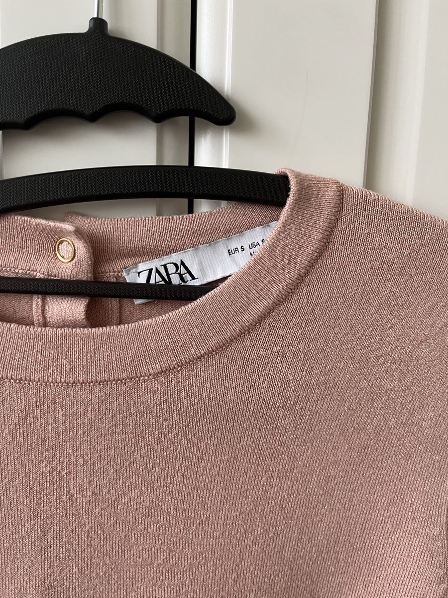 Zara Top: Pudra farbiges Kurzarm Trikot – Nuovo (secondo la descrizione) da Allschwil venduto da eyl_bb8q 1