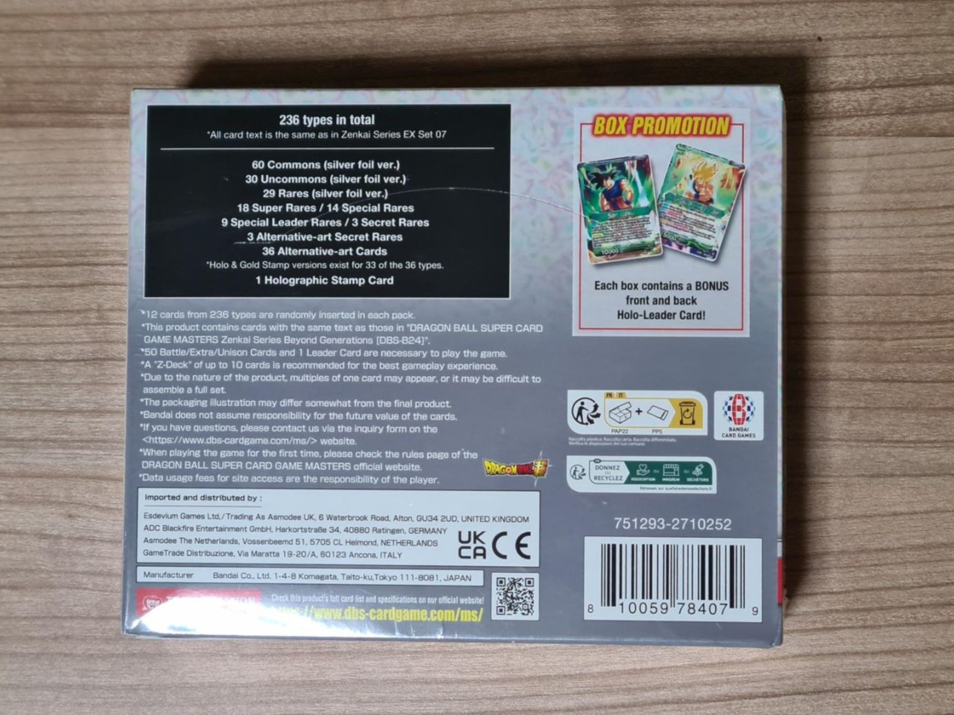 Bandai Carte collezionabili: Dragon Ball Masters: Beyond Generation Collector´s Display – Nuovo (secondo la descrizione) da Rorschach venduto da tFFMoon2 1