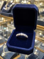 Moissanite Ring vergoldet Gr. 56 – funkelnder Damenring mit 