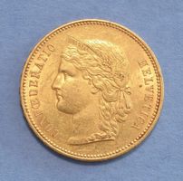 20 Franken Helvetia 1889 - DOMINUS*** über Kopf