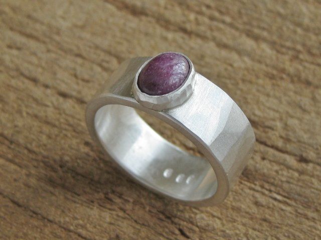 Anelli: breiter Ring Silber 999 Einzelstück Rubin opak Gr. 60 – Nuovo (secondo la descrizione) da Ermatingen venduto da Decovin 1