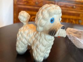 Vintage Gummi quietsch Pudel Spielzeug