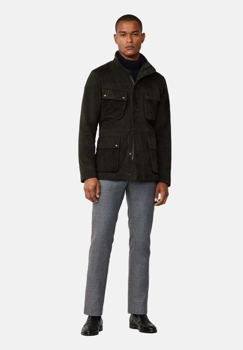 Hackett Giacche: Hackett London Lederjacke - forest night green – Nuovo e nell'imballaggio originale da Wittenbach venduto da bes_k8vr 7