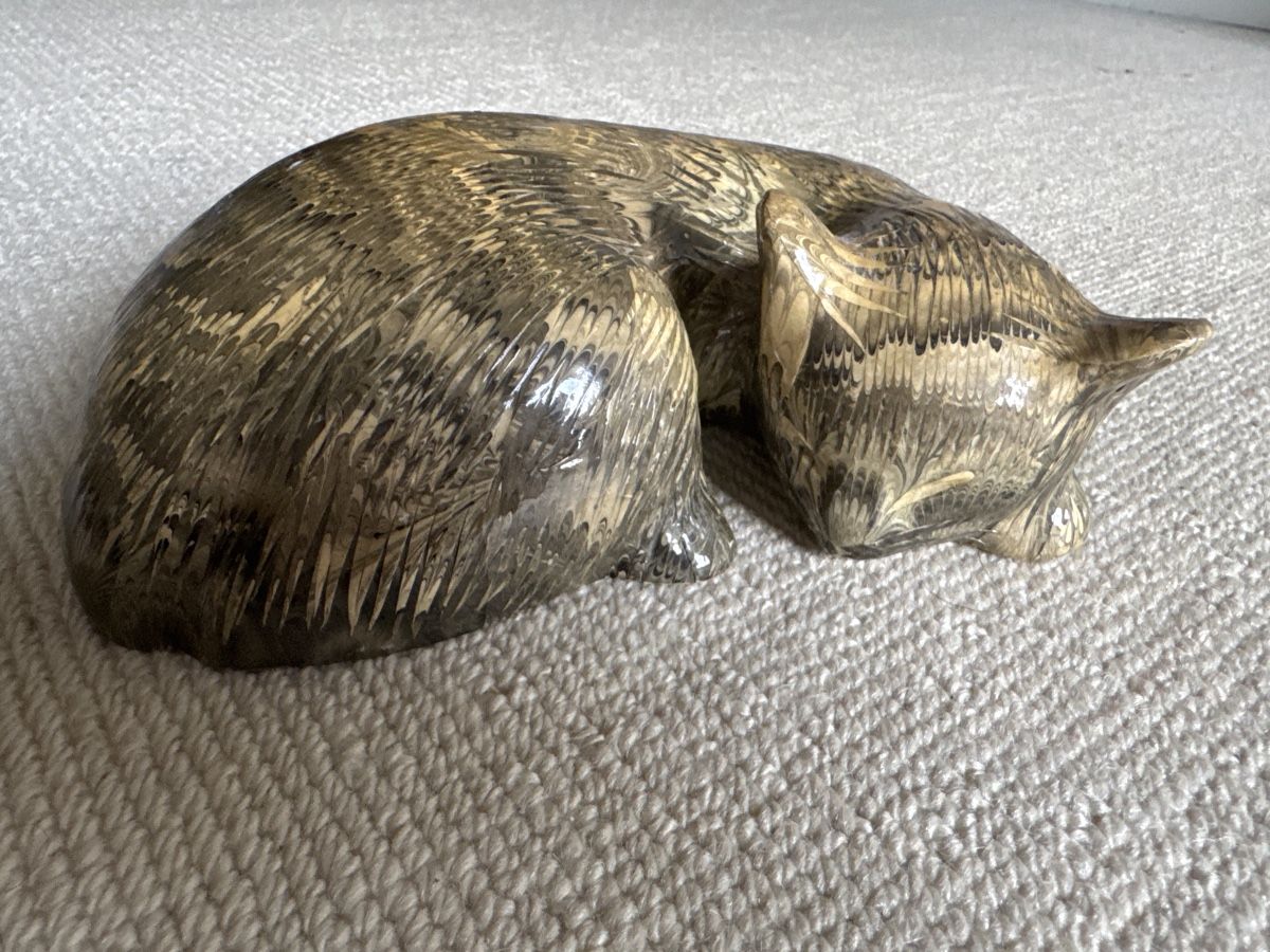 Statuette: Katze Holzfigur, ds Design – Usato da Zürich venduto da azi_93g1