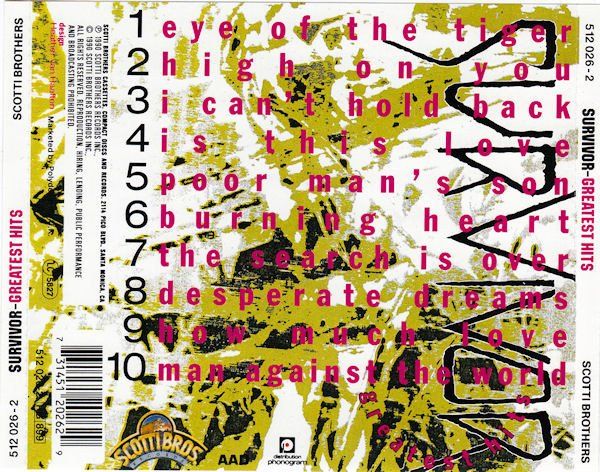 CD: Survivor – Greatest Hits – Usato da St.Gallen venduto da jalamusic 1