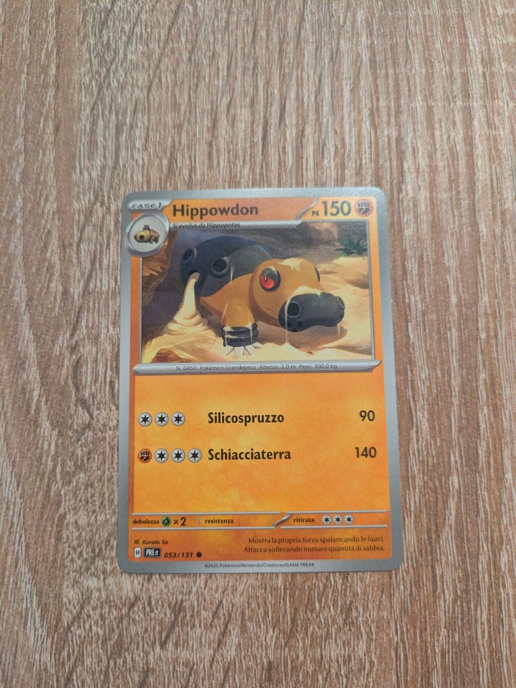 Pokémon Sammelbilder & Trading cards: HIPPOWDON, PRISMATIC EVOLUTIONS, 53, 2025, COM, ITA, NM/MT – Gebraucht aus Losone von AlpineLayer