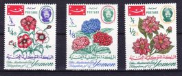 3 timbres Yémen - 1965 - neufs