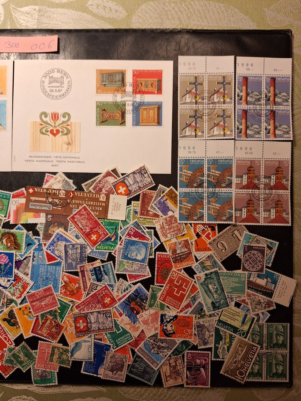 Alle Briefmarken: CH: 300 verschiedene gestempelte (006) – Gebraucht aus Genolier von Antoine30 2