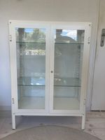  Weisser Vitrinenschrank mit 2 Glastüren und verstellbaren G