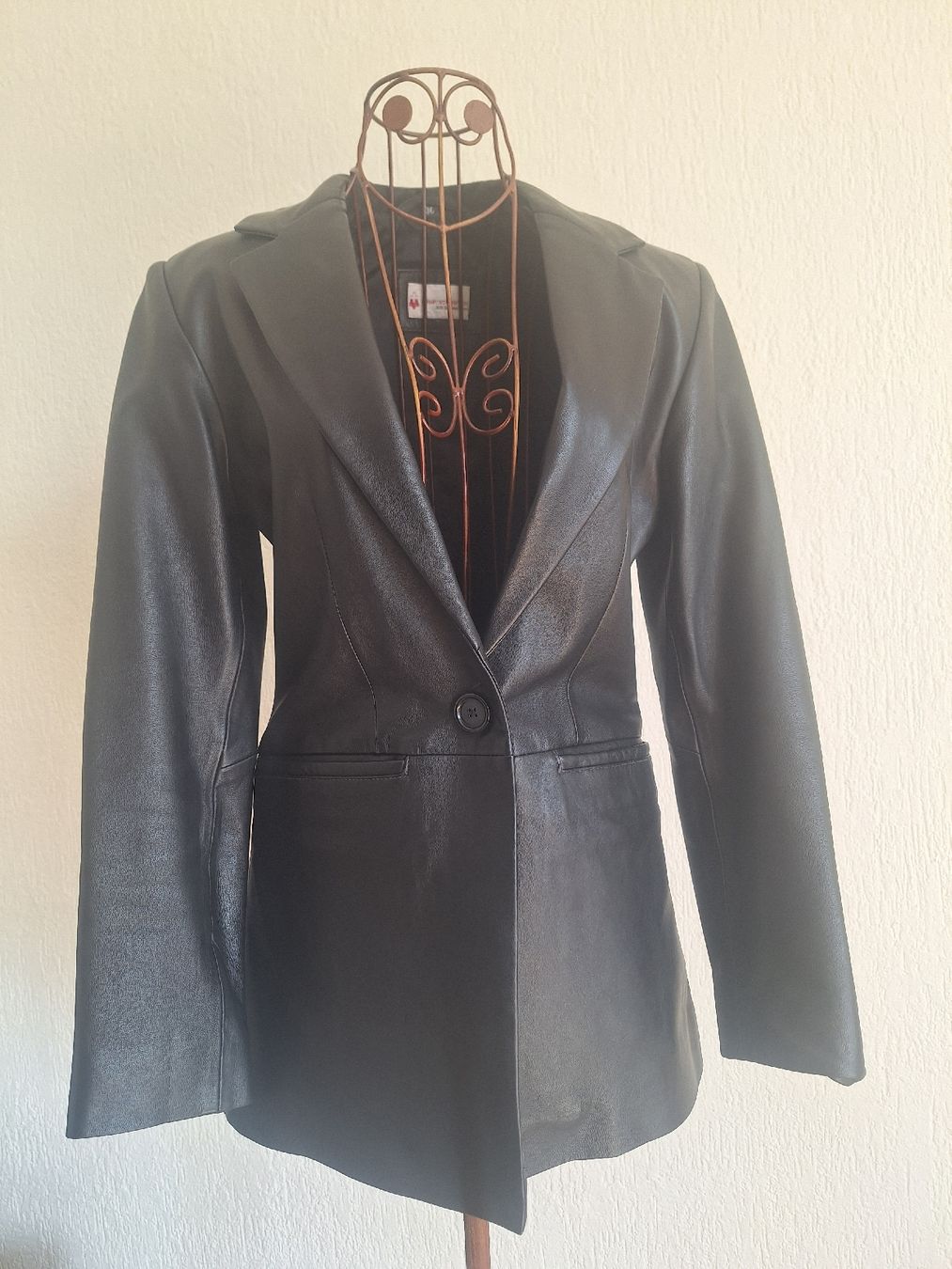 Giacche: Schwarzer Echtleder Blazer, Gr. 36 – Usato da Zürich venduto da Zelda14 1
