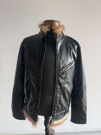 TRAP/U favorite moment faux leather jacket