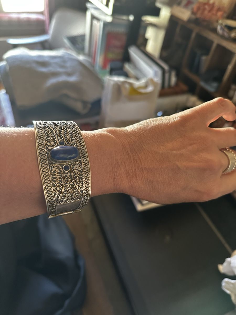 Bracciali & Braccialetti: Armreif aus Silber mit Lapislazuli – Usato da Donat venduto da troja007 4