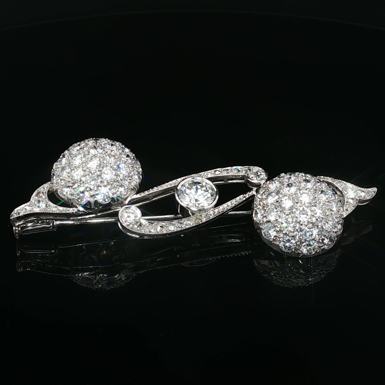 Spille & Fermagli: FUNKELNDE DIAMANTBROSCHE IN 950 PLATIN – Usato da Luzern venduto da EdiGem 6