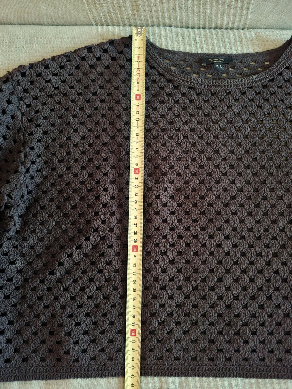 Massimo Dutti Top: Pull marron maille ajourée Massimo Dutti, S – Usato da Carouge GE venduto da Juli_03 7