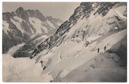 Jungfraubahn, Eismeer und Schreckhorn, gestempelt 1910